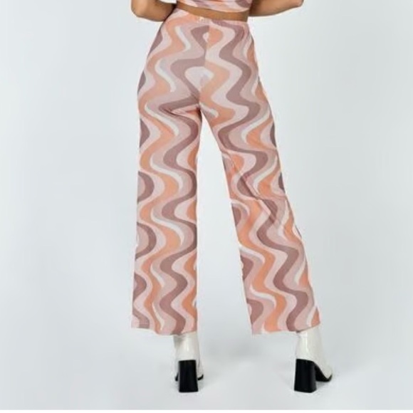 Princess Polly Women's Flare Pants - Multi/Pink Size 4 - Picture 11 of 12